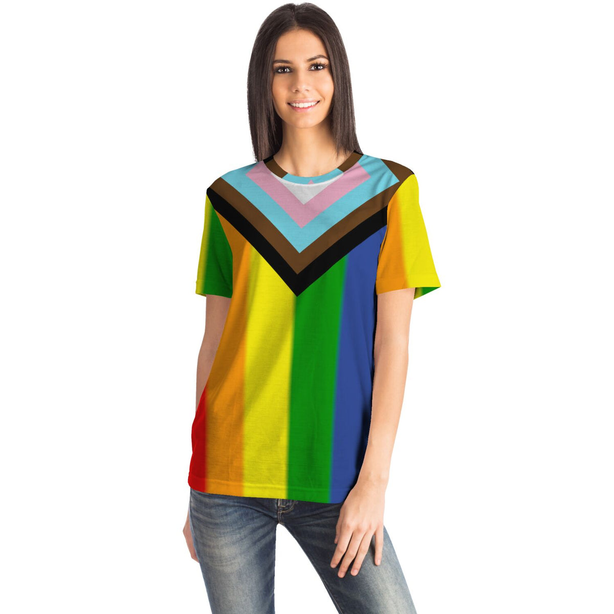 Progress Pride Flag T-shirt – Oscar Guardiola Designs