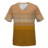 Gradient Stripe V-Neck T-Shirt