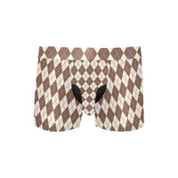 Argyle Pattern Men's Elephant Pouch Boxer Briefs