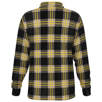 Black & Yellow Plaid Long Sleeve Polo