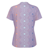 Women's Patterned Stand Up Collar Polo