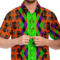 Halloween Argyle Button Down