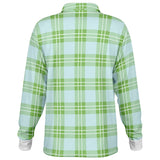 Lemon Water Plaid Long Sleeve Polo