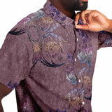 Embossed Lavender Velvet Button Down Shirt