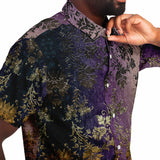 Embossed Dark Velvet Button Down Shirt