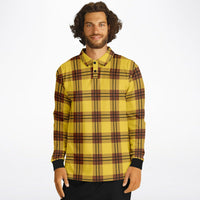 Fall Plaid Long Sleeve Polo