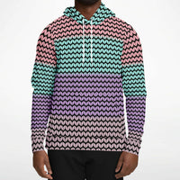 Color Palette Knit Effect Hoodie