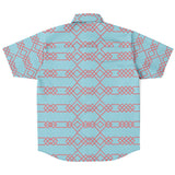 Blue & Pink Chain Button Down