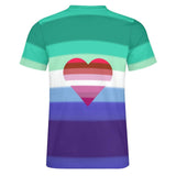 Gay and Lesbian Pride Heart Cotton T-Shirt
