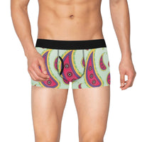 Paisley Pattern Boxer Briefs with Fly