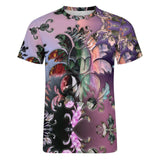 Embossed Lavender Foliage Cotton T-Shirt