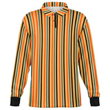 Multicolor Striped Long Sleeve Polo