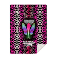 Neon Pink Faerie Microfleece Blanket
