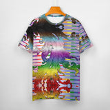 Rainbow Pride Abstract Pattern Cotton T-Shirt