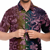 Embossed Rainbow Velvet Button Down Shirt 3