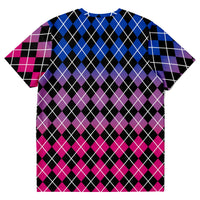 Bisexual Flag Colors Argyle T-shirt