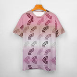 Unisex Half Rainbow Gradient Pattern Cotton T-Shirt