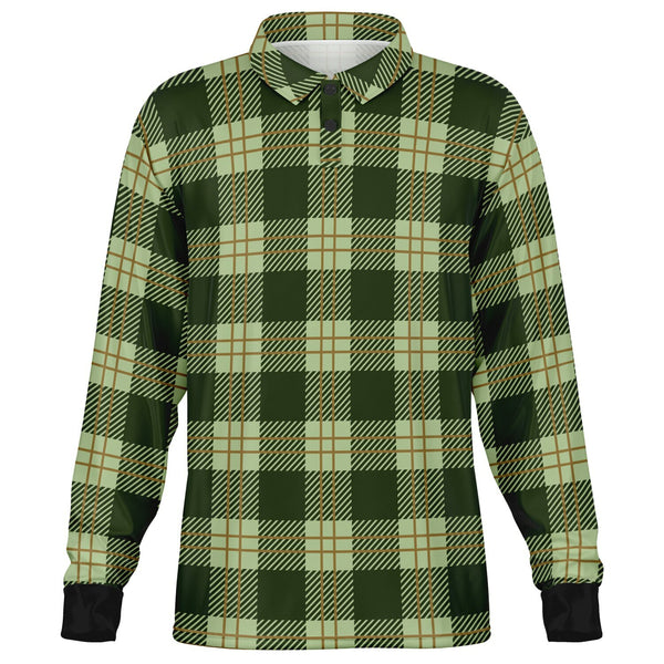 Native Species Plaid Long Sleeve Polo