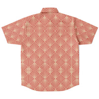 Coral & Peach Pattern Button Down