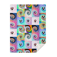 Faerie Tye Dye Tile Microfleece Blanket