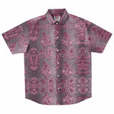 Embossed Pink Velvet Button Down Shirt 5
