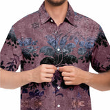 Embossed Lavender Velvet Button Down Shirt 6
