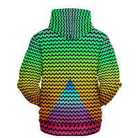 Pyramid Knit Effect Hoodie