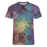 Rainbow Pride Embossed Pattern Cotton T-Shirt