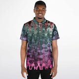 Metallic Waves Polo Shirt