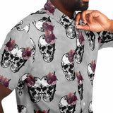 Skull Rose Button Down