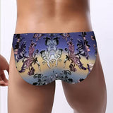 Men's Bikini Underwear Embossed Flower Pattern 7