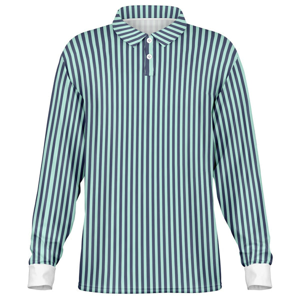 Striped Long Sleeve Polo