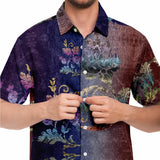 Embossed Gradient Velvet Button Down Shirt 2