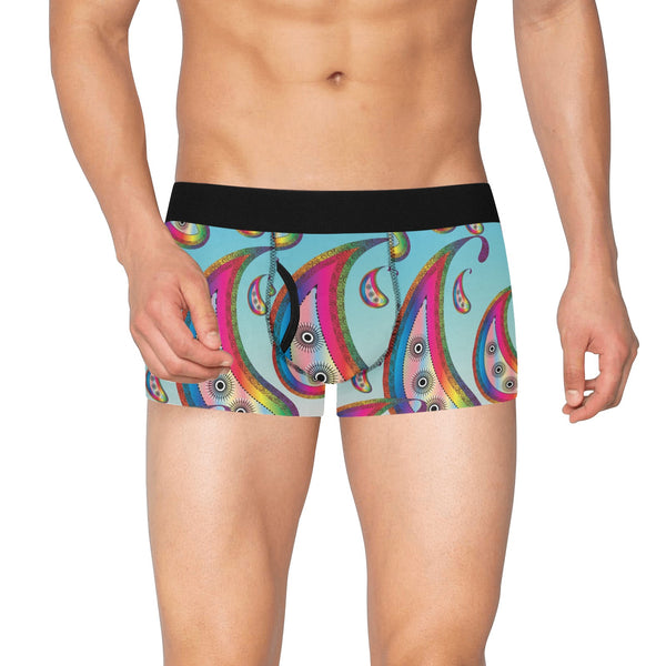 Paisley Pattern Boxer Briefs with Fly