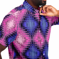 Purple & Pink Geometric Button Down