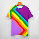 Rainbow Pride Stripes Cotton T-Shirt