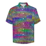Gradient Texture Pattern Faux Linen Button Down Shirt with chest pocket 8