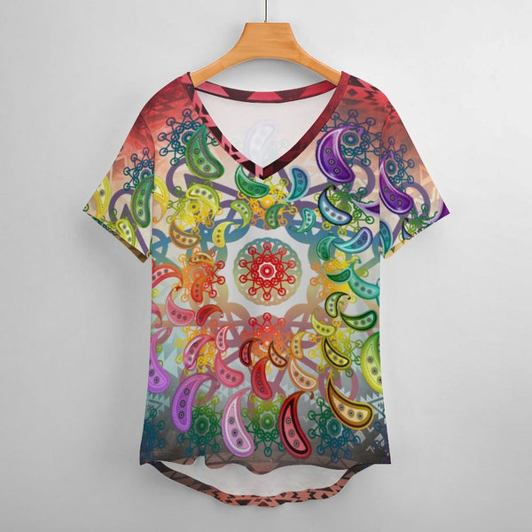 Hippie Faerie V-Neck T-Shirt 7