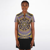 Women's Kaleidescope Stand Up Collar Polo