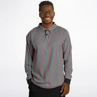 Striped Long Sleeve Polo