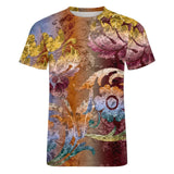 Embossed Flower Pattern Cotton T-Shirt 5
