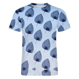 Gradient Leaves Pattern Cotton T-Shirt 15