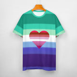 Gay and Lesbian Pride Heart Cotton T-Shirt