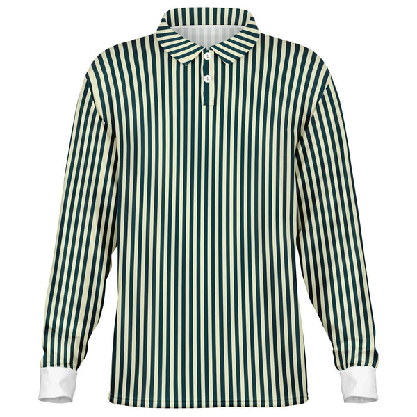 Striped Long Sleeve Polo