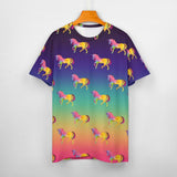 Rainbow Pride Unicorn Cotton T-Shirt 🦄