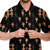 Skeleton Mushroom Button Down