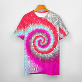 Neon Pink Color Palette Tie Dye Cotton T-shirt