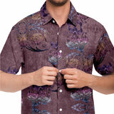 Embossed Lavender Velvet Button Down Shirt