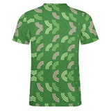 Unisex Half Rainbow Pattern Cotton T-Shirt
