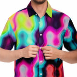 Neon Liquid Chrome Button Down Shirt